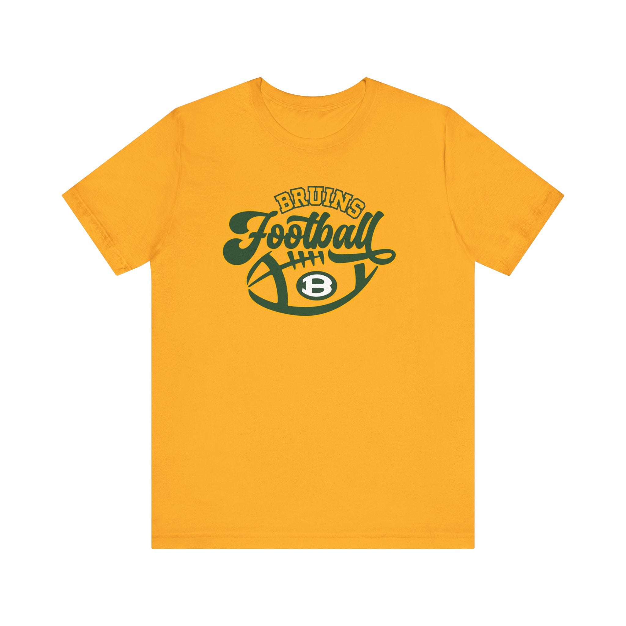 Adult Unisex Bruin Script Football Graphic Short Sleeve Soft Tee