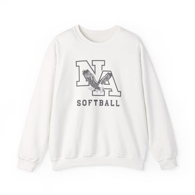 Adult Unisex New Albany Grey Tonal Softball Logo Graphic Sweatshirt