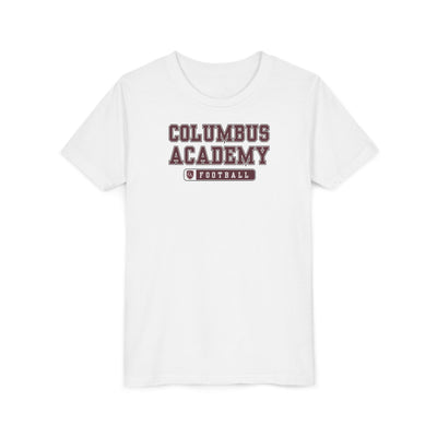 Youth Columbus Academy Football Graphic Short Sleeve Bella + Canvas Soft Tee