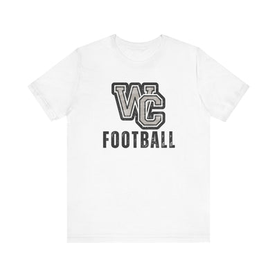 Adult Unisex Vintage Distressed Westerville Central Football Graphic Short Sleeve Soft Tee