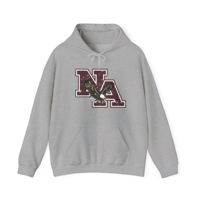 Adult Unisex Vintage Distressed Maroon Logo Graphic Hoodie