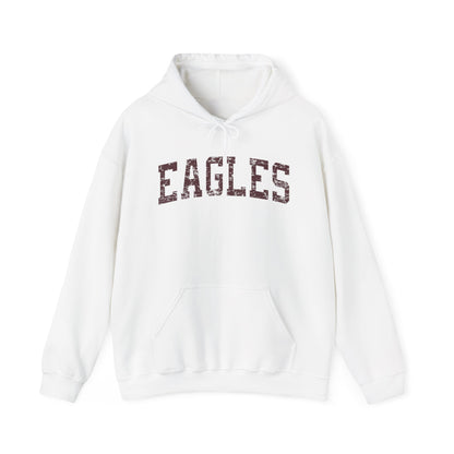 Adult Unisex Distressed Maroon Eagles Graphic Hoodie