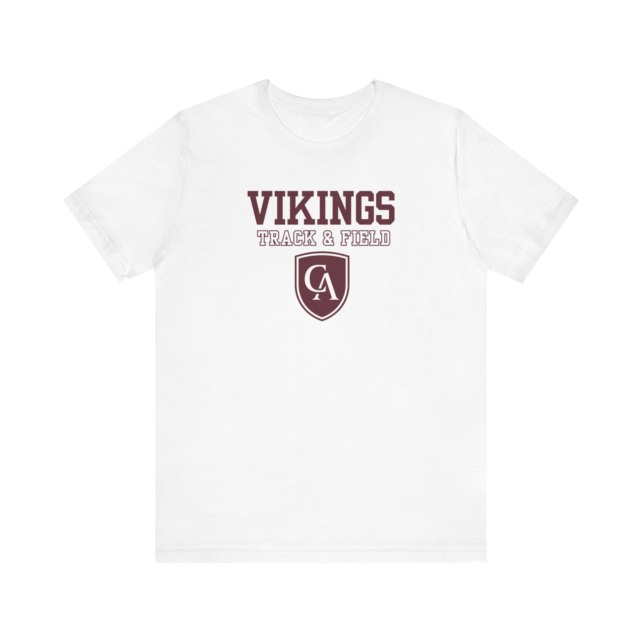 Adult Unisex Columbus Academy Vikings Track & Field Graphic Short Sleeve Bella + Canvas Soft Tee