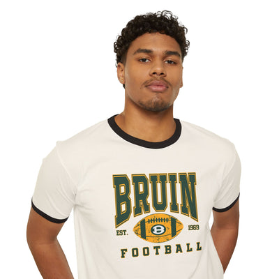 Adult Unisex Bruin Football Heritage Graphic Short Sleeve Ringer Tee