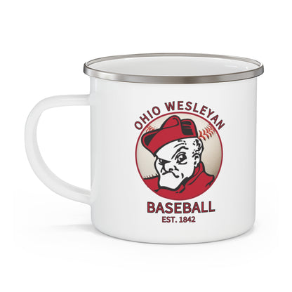 1842 Bishops Baseball Graphic Enamel Camping Mug - Ohio Wesleyan University