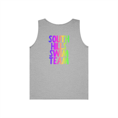 Adult Unisex South Hills Swim Team Neon Rainbow Graphic Tank