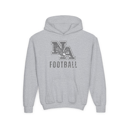 Youth Distressed Vintage Football Logo Graphic Hoodie