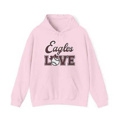 Adult Unisex Eagles Softball Love Graphic Hoodie