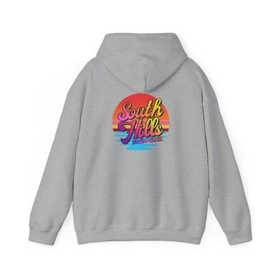 Adult Unisex South Hills Swim Club Sunset Script Graphic Hoodie