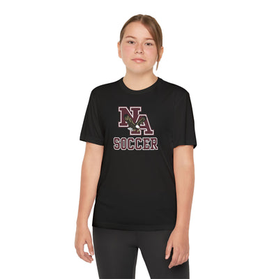 Youth New Albany Classic Maroon Soccer Logo Graphic Sport-Tek Competitor Performance Tee