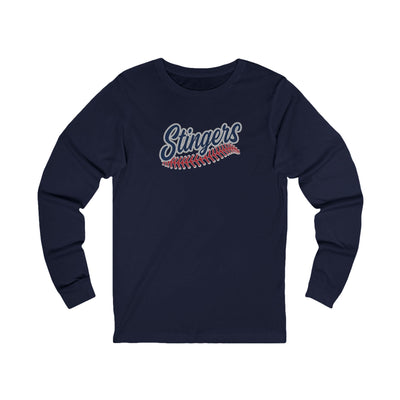 Adult Unisex Stingers Softball Stitches Graphic Long Sleeve Bella + Canvas Soft Tee