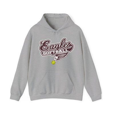 Adult Unisex Sporty Script Softball Eagles Graphic Hoodie