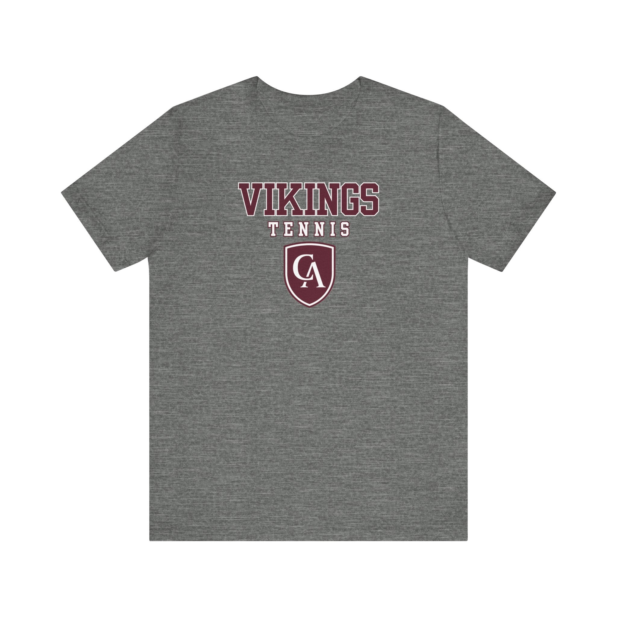 Adult Unisex Columbus Academy Vikings Tennis Graphic Short Sleeve Bella + Canvas Soft Tee