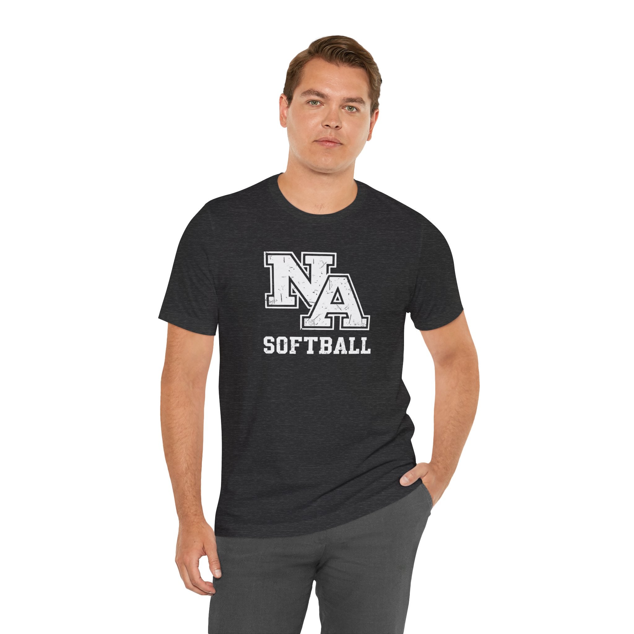 Adult Unisex New Albany Softball Vintage Vibe Logo Graphic Short Sleeve Soft Tee