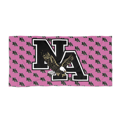 Classic Logo Pink Beach Towel - New Albany Eagles