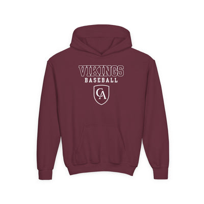 Youth Columbus Academy Vikings Baseball Graphic Gildan Heavy Blend Hoodie