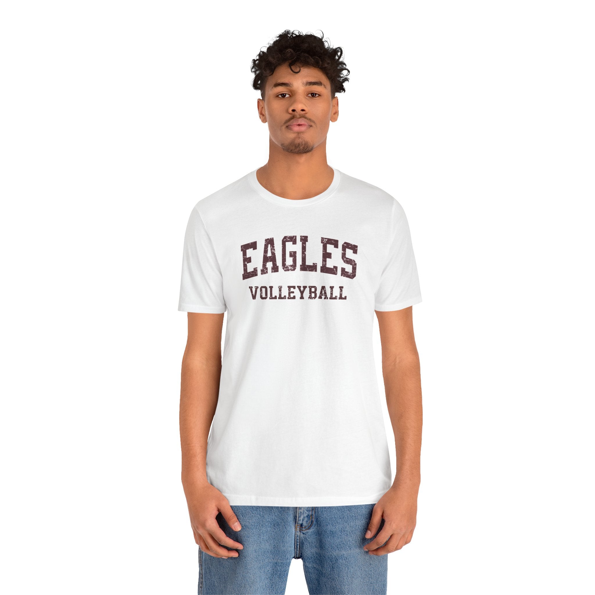 New Albany Eagles Volleyball Vintage Distressed Graphic Short Sleeve Soft Tee