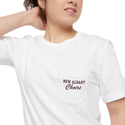 Adult Unisex New Albany Choirs Heart Graphic Pocket T-shirt