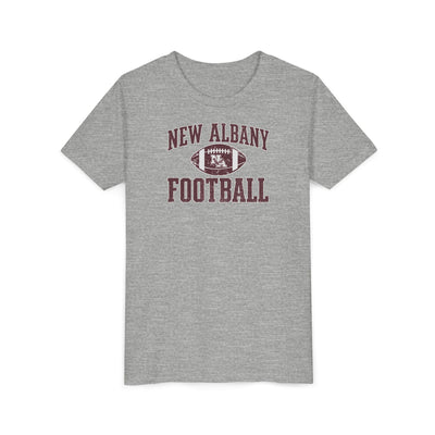 Youth New Albany Vintage Vibes Football Helmet Graphic Short Sleeve Bella + Canvas Soft Tee