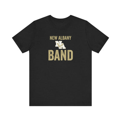 Adult Unisex Vintage Distressed New Albany Band Graphic Short Sleeve Soft Tee