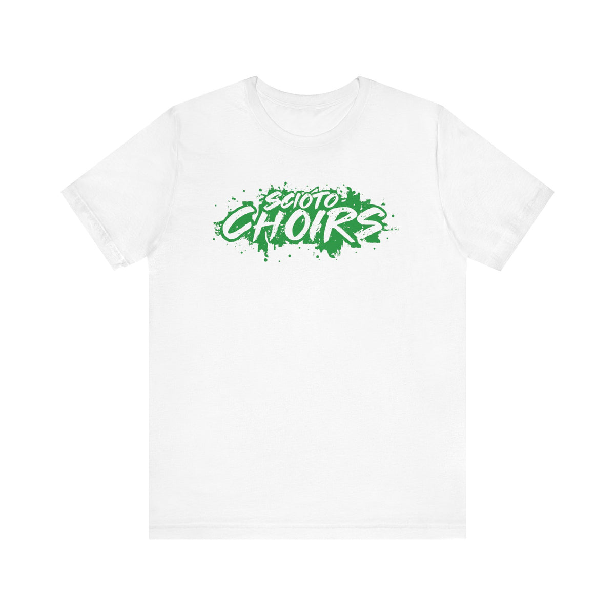 Adult Unisex Dublin Scioto Choirs Paint Splatter Graphic Short Sleeve Soft Tee