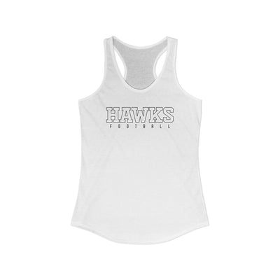 Women's Westerville Central Block Hawks Football Graphic Next Level Racerback Tank
