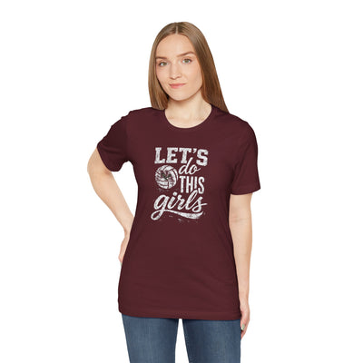 Adult Unisex New Albany Eagles Let's Do This Girls Graphic Short Sleeve Soft Tee