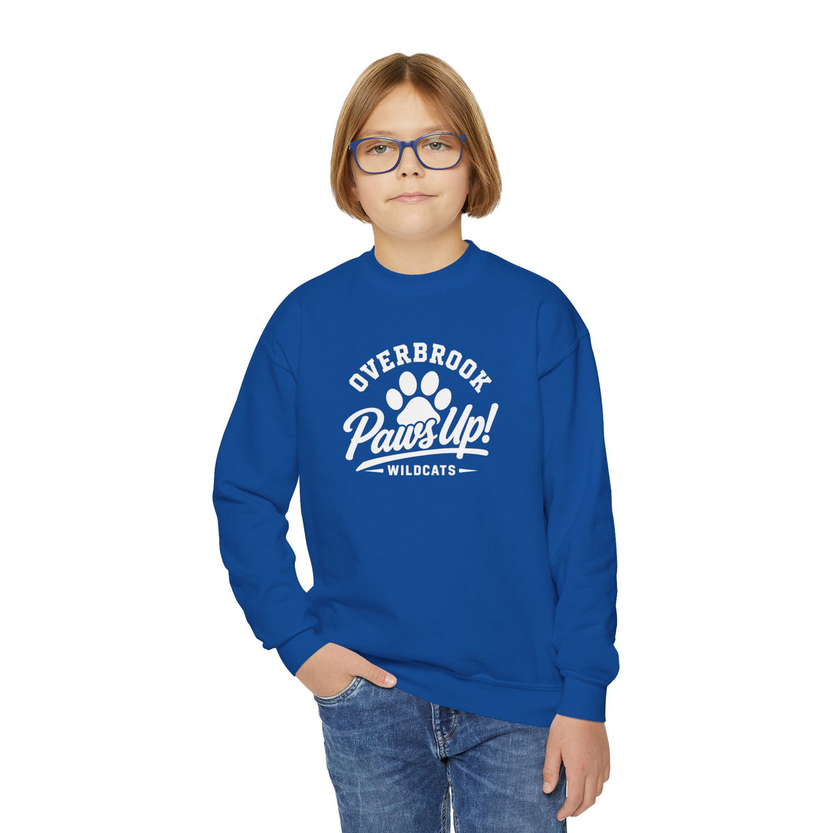 Youth Overbrook Elementary Paws Up Graphic Sweatshirt