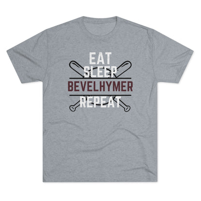 Men's Super Soft Eat Sleep Baseball Short Sleeve Graphic Tee - New Albany