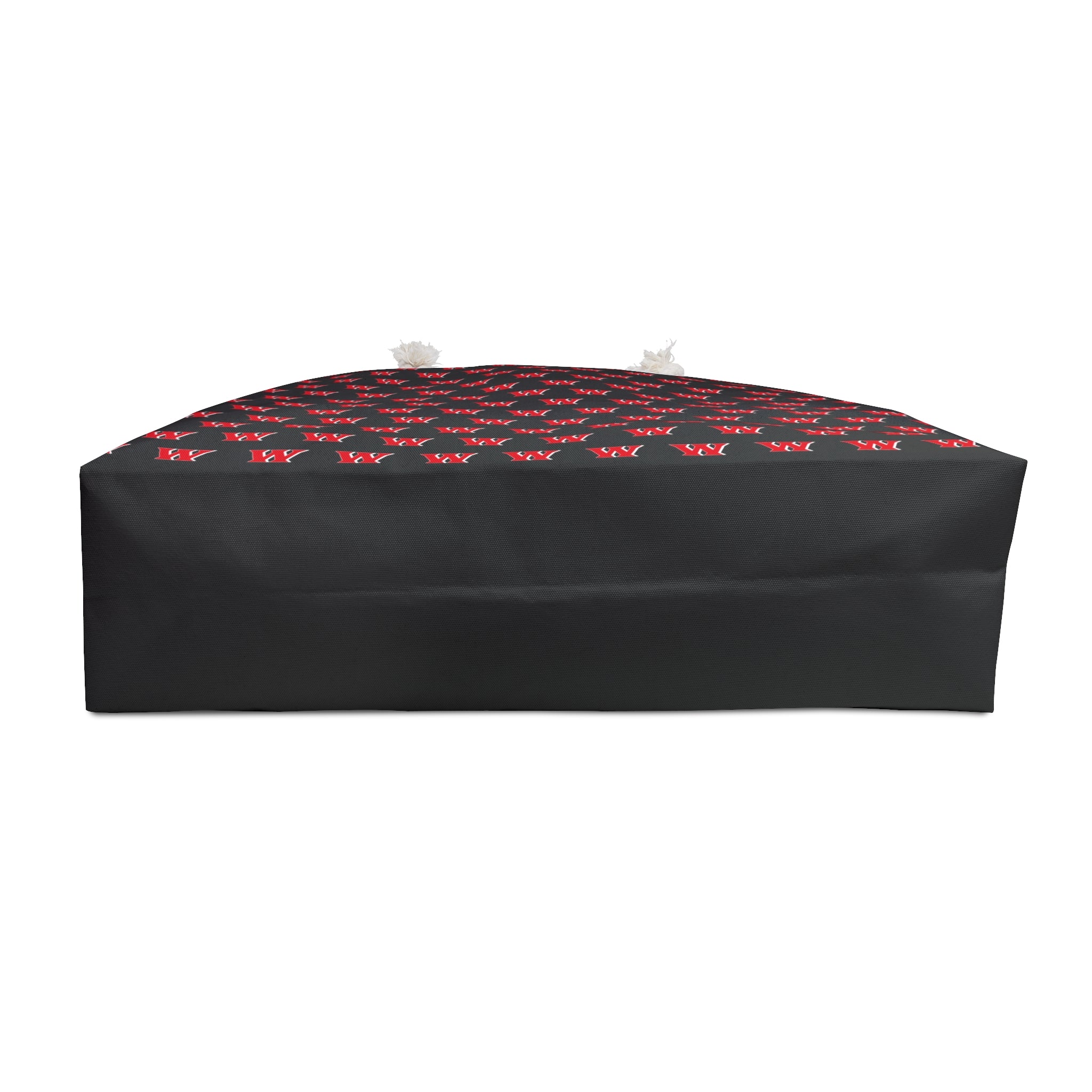 Weir Red Riders Allover W Logo Print Tote - Black