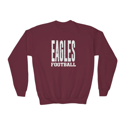 Youth New Albany Football Distressed Enlarged Graphic Gildan Heavy Blend Sweatshirt