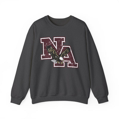 Adult Unisex Maroon Vintage Distressed Logo Graphic Sweatshirt
