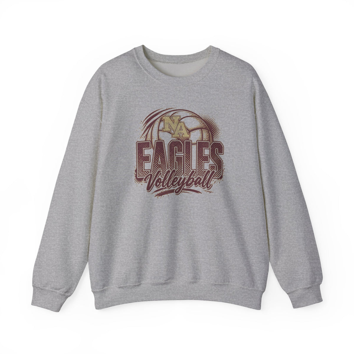 Adult Unisex New Albany Eagles Ombre Volleyball Graphic Sweatshirt