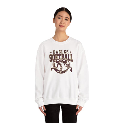 Adult Unisex New Albany Eagles Softball Spirit Bow Graphic Sweatshirt