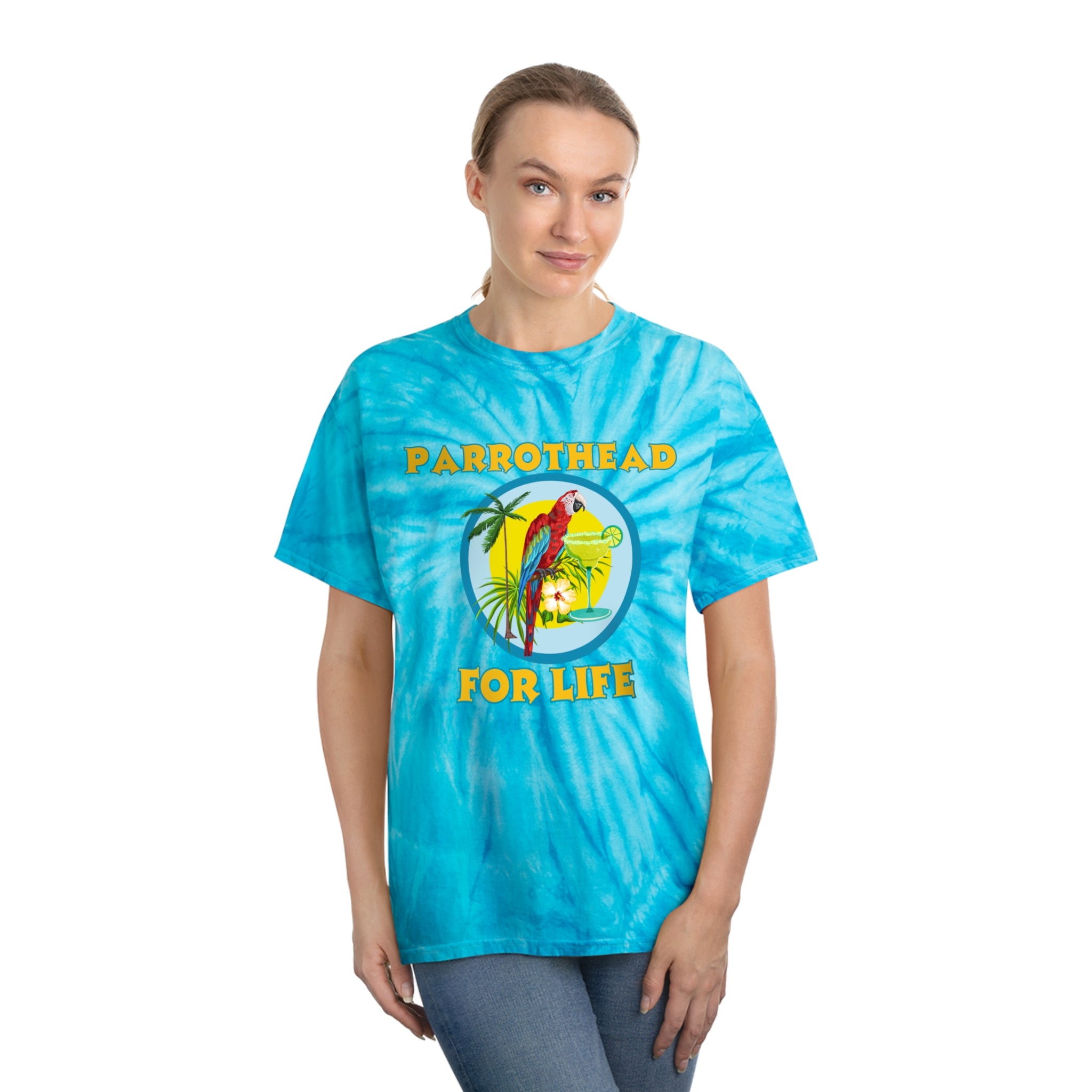 Adult Unisex Parrothead For Life Tie Dye Graphic Tee