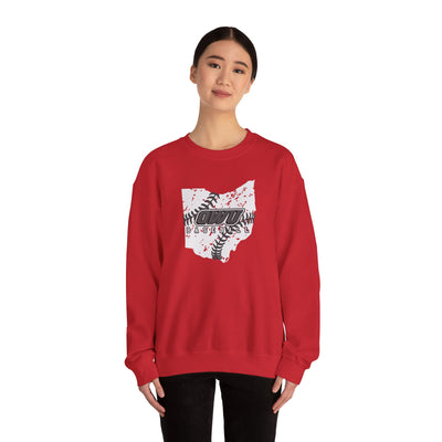 Adult Unisex OWU Baseball Stitches Distressed Ohio Graphic Sweatshirt
