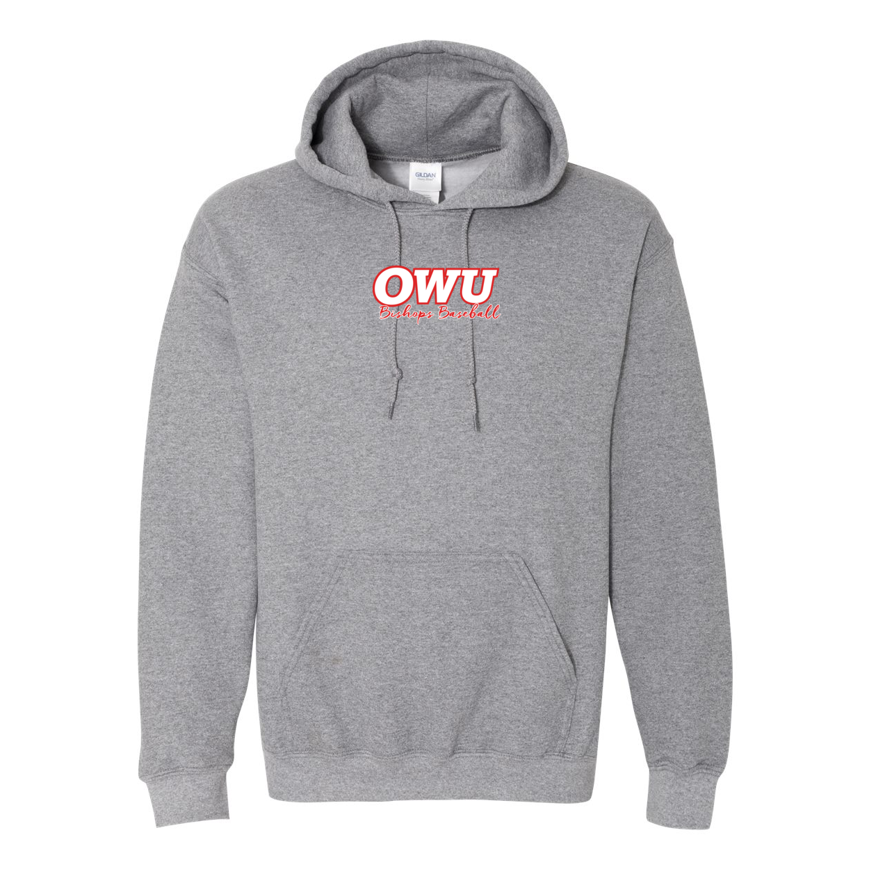 Adult Unisex OWU Script Bishops Baseball Graphic Hoodie - Ohio Wesleyan University