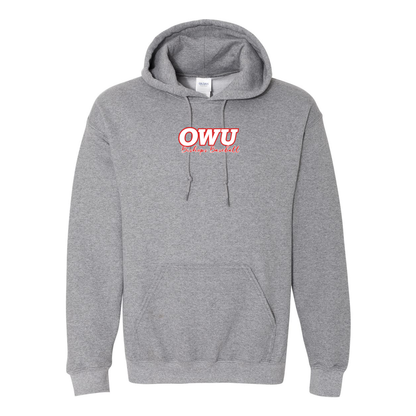 Adult Unisex OWU Script Bishops Baseball Graphic Hoodie - Ohio Wesleyan University