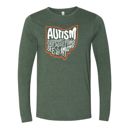 Adult Unisex "Autism See The Amazing" Bridgeway Graphic Long Sleeve Tee