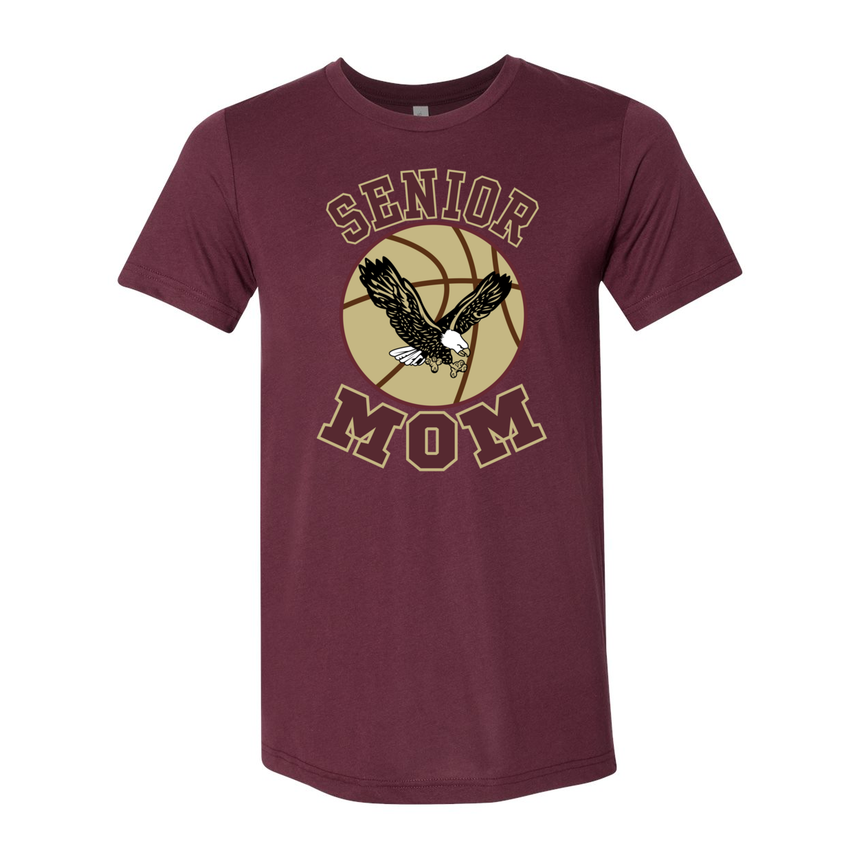 Adult Unisex Super Soft Senior Basketball Mom Short Sleeve Graphic Tee