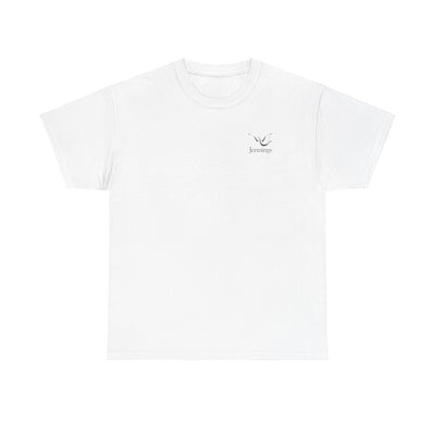 Adult Unisex Heavy Cotton Short Sleeve Tee - Black Jennings Logo