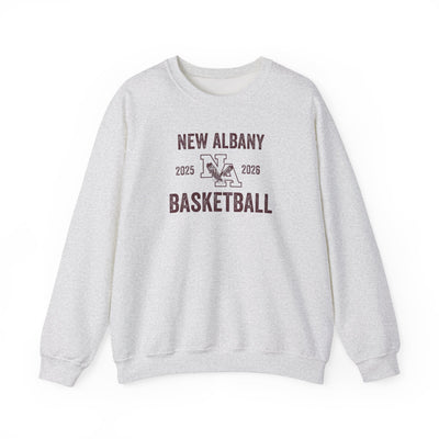 Adult Unisex Vintage Distressed New Albany Basketball Graphic Sweatshirt
