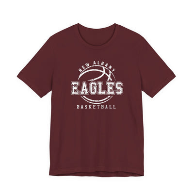 Adult Unisex New Albany Eagles Rebound Retro Distressed Graphic Short Sleeve Soft Tee