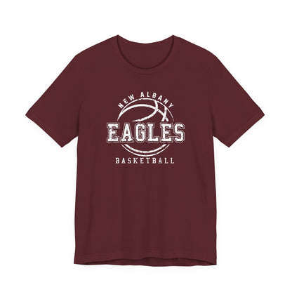Adult Unisex New Albany Eagles Rebound Retro Distressed Graphic Short Sleeve Soft Tee