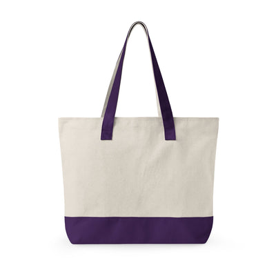 South Hills Swim Club SHSC Ombre Graphic Large Zippered Canvas Tote
