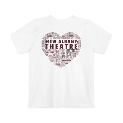 Adult Unisex New Albany Theatre Heart Graphic Pocket T-shirt