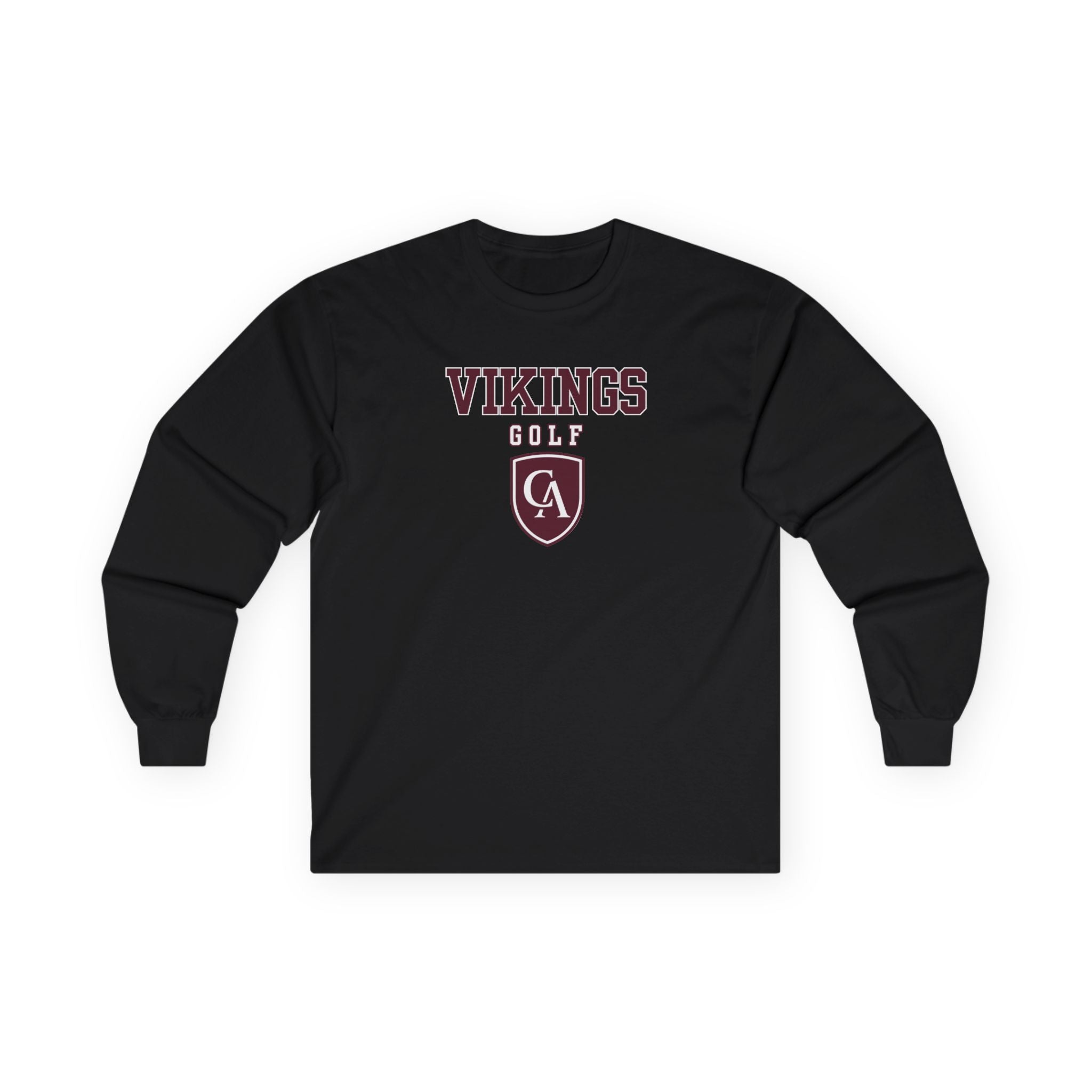 Adult Unisex Columbus Academy Vikings Golf Graphic Gildan Long Sleeve Tee