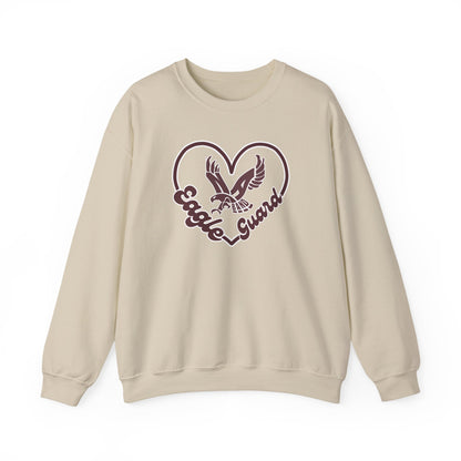Adult Unisex Eagle Guard Heart Graphic Sweatshirt