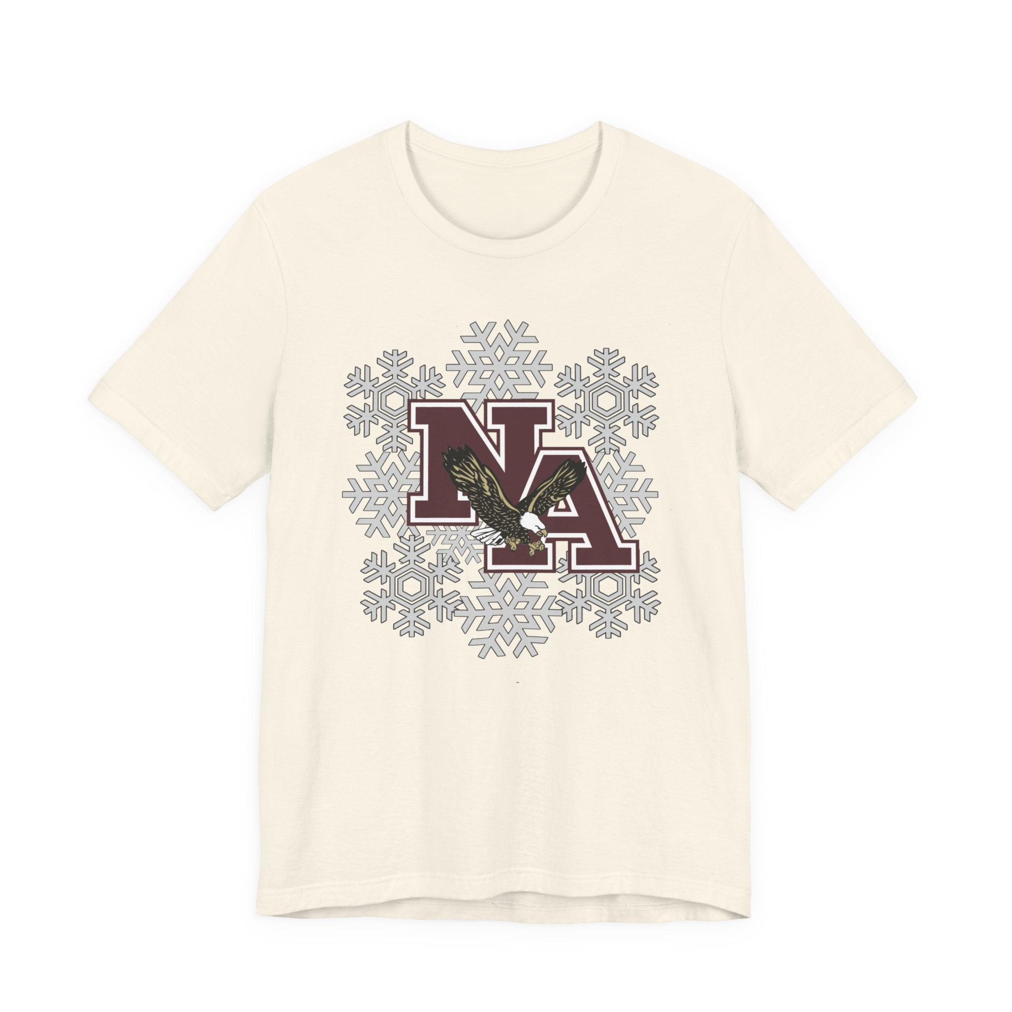 Adult Unisex New Albany Classic Logo Spirited Snowflake Graphic Short Sleeve Soft Tee