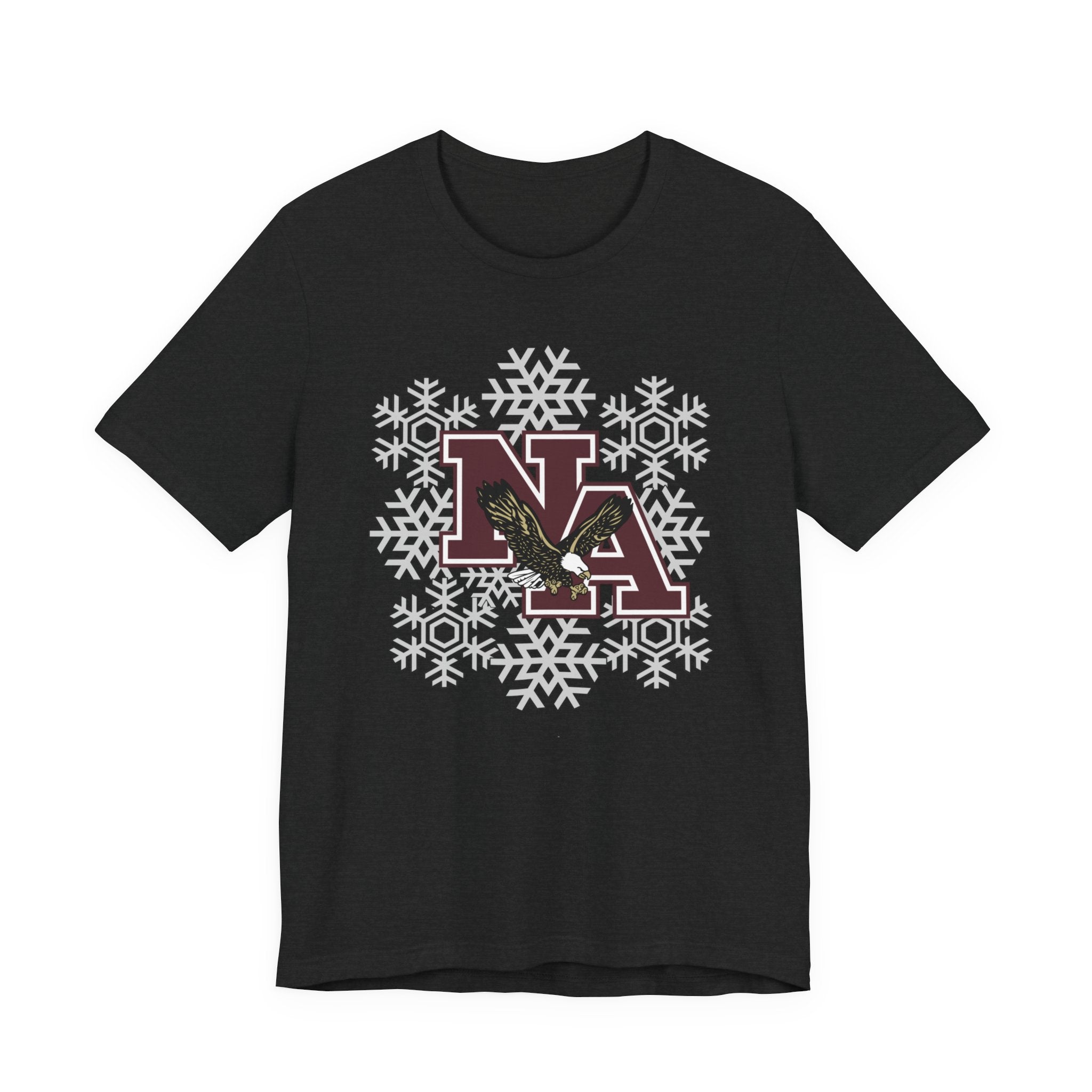 Adult Unisex New Albany Classic Logo Spirited Snowflake Graphic Short Sleeve Soft Tee